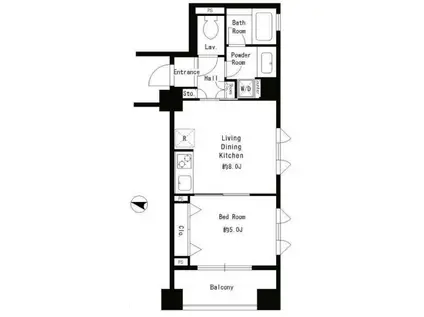 パークキューブ本郷(1LDK/3階)の間取り写真