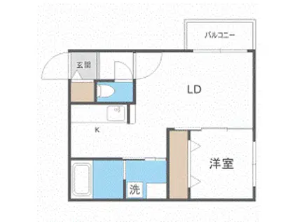 タルト南郷(1LDK/2階)の間取り写真