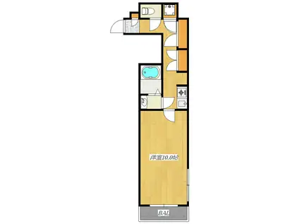 ドエル王子(1K/4階)の間取り写真