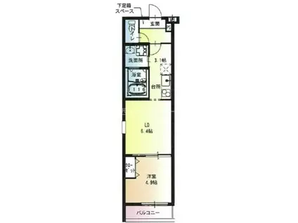 フジパレス門真市駅南(1LDK/3階)の間取り写真