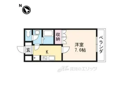 メゾフォルテ(1K/1階)の間取り写真