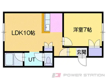 FUJIKAWA MS A(1LDK/2階)の間取り写真