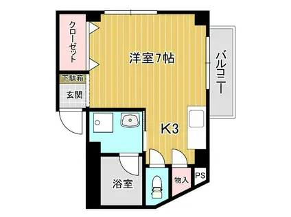 フォレスト05(ワンルーム/3階)の間取り写真