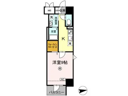 レガーロ仙台駅東(1K/3階)の間取り写真