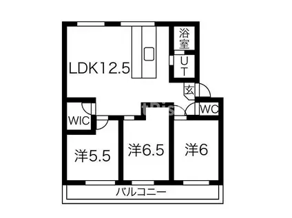 パビリオン桔梗ヶ丘(3LDK/5階)の間取り写真