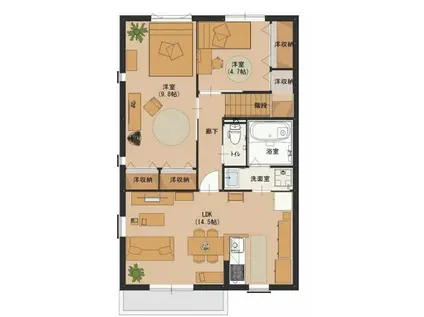 アルテシーマ(2LDK/2階)の間取り写真