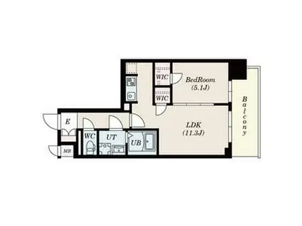 S-RESIDENCE日本橋QUALIE(1LDK/3階)の間取り写真