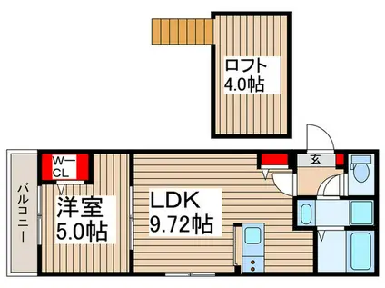 DREAM・K(1LDK/3階)の間取り写真