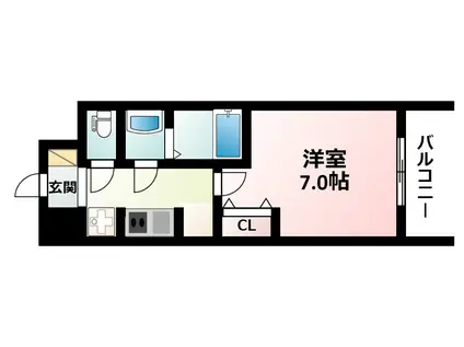 W-STYLE新大阪(1K/9階)の間取り写真