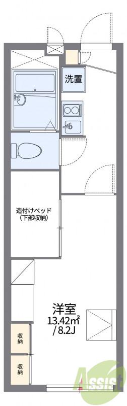 レオパレスKAZU(1K/2階)の間取り写真