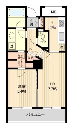 サウスポート品川レジデンス(1LDK/1階)の間取り写真