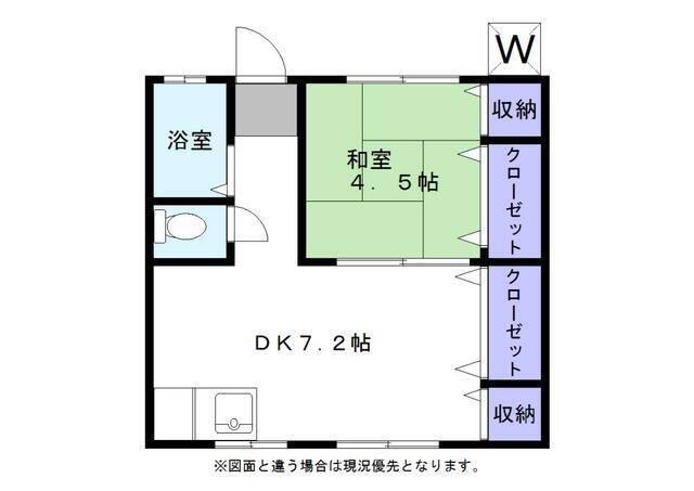 高砂荘(1DK/1階)の間取り写真