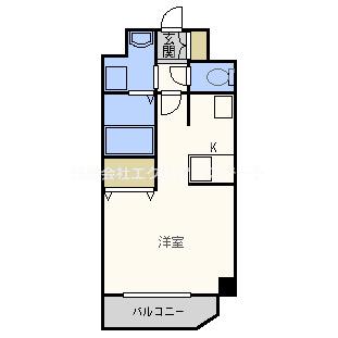 プレサンス梅田北パワーゲート(ワンルーム/8階)の間取り写真