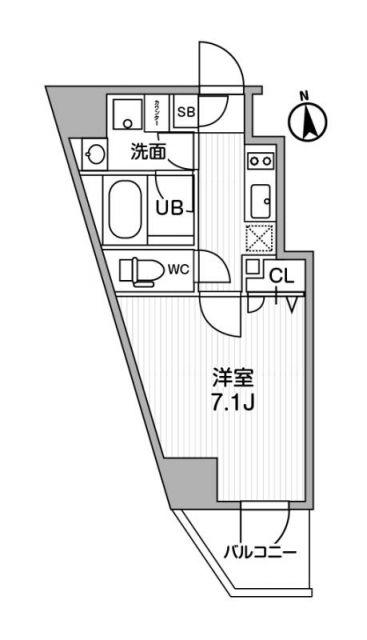 ALTERNA東池袋(1K/8階)の間取り写真