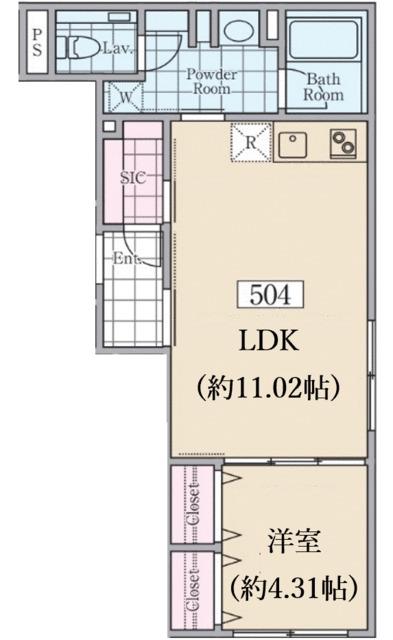 REVE RESIDENCE 駒込(1LDK/4階)の間取り写真