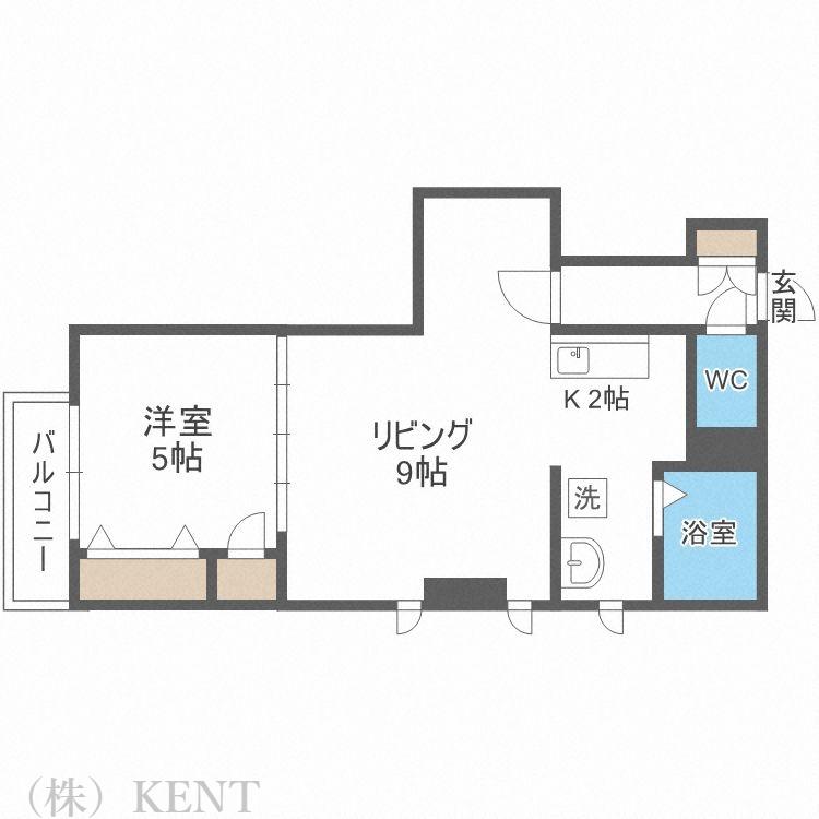パークヒルズ円山(1LDK/10階)の間取り写真