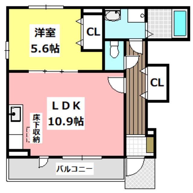 VILLA すみれ(1LDK/1階)の間取り写真