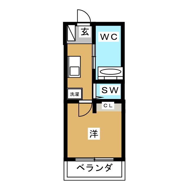 プラッツ西新宿(1K/2階)の間取り写真