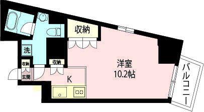 エスティメゾン板橋C6(ワンルーム/13階)の間取り写真
