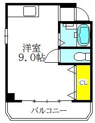 寺本マンション(ワンルーム/4階)の間取り写真