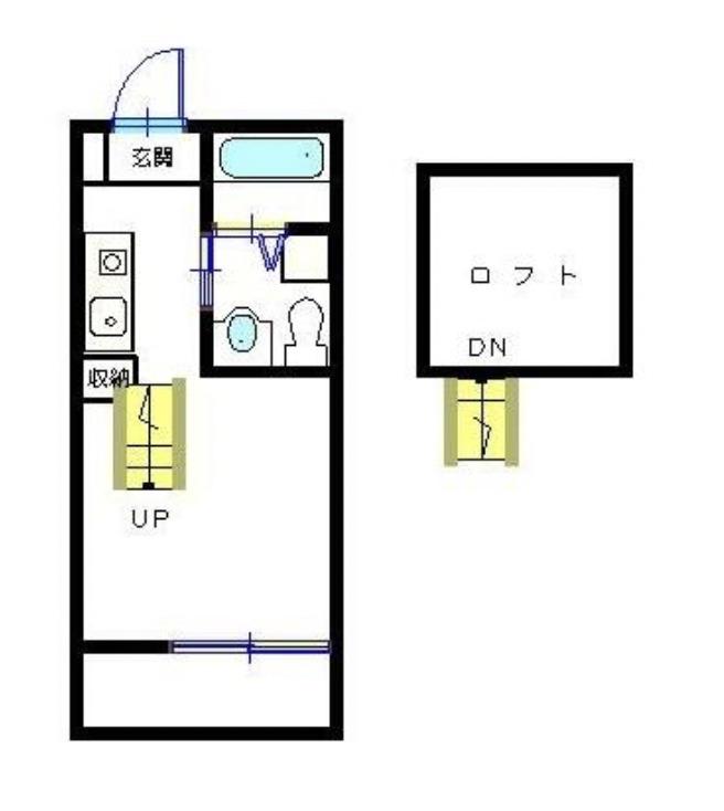メゾンシュシュ(ワンルーム/2階)の間取り写真