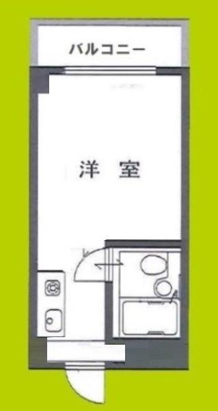 グリーンハイツ新森(ワンルーム/4階)の間取り写真