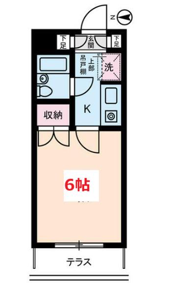 ソワレ池上(1K/1階)の間取り写真