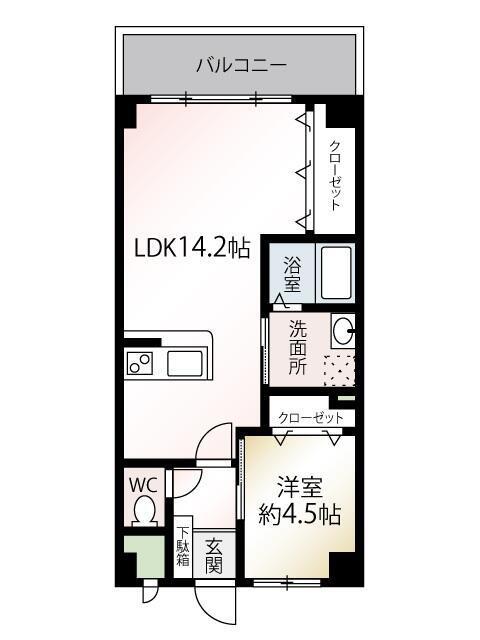 ダイアパレス白金(1LDK/3階)の間取り写真