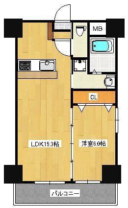 グラバード(1LDK/5階)の間取り写真