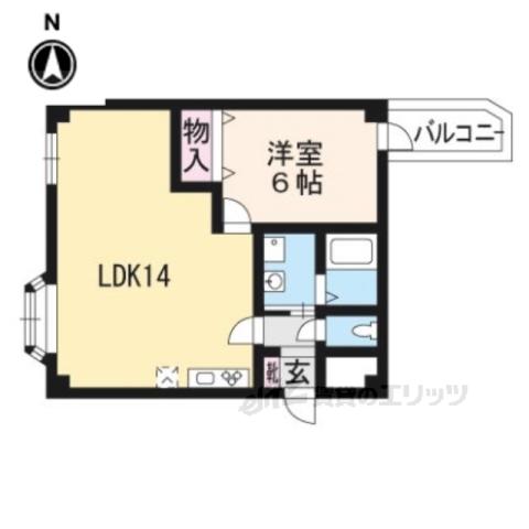 コミュニティー藤森(1LDK/3階)の間取り写真