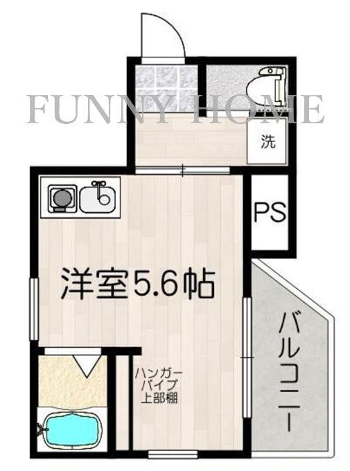 グランツ弦巻(ワンルーム/2階)の間取り写真