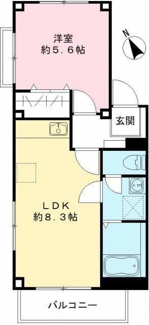 アスティオン中延(1LDK/3階)の間取り写真
