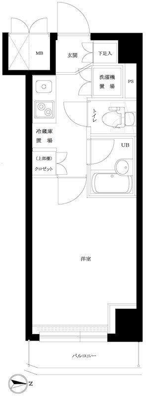 ルーブル大塚弐番館(1K/7階)の間取り写真