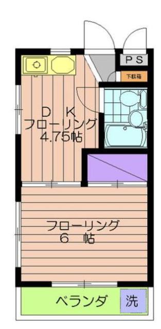 パレス珈房豆(1DK/1階)の間取り写真