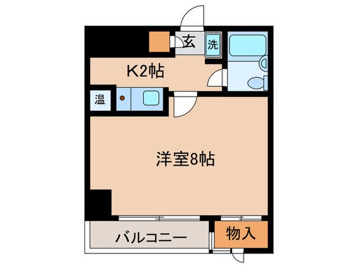 トリアノン中丸(1K/5階)の間取り写真