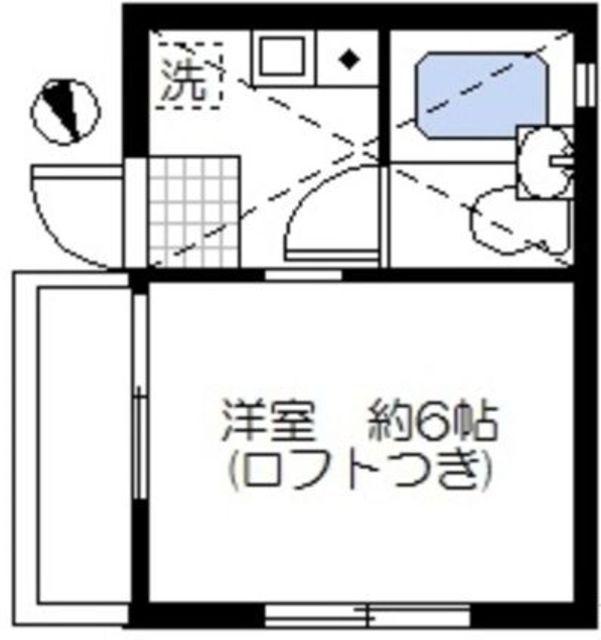 クレシェンドM(1K/2階)の間取り写真