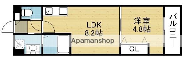 太平寺共同(1LDK/3階)の間取り写真