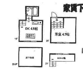 クリスタル通2番館(1DK/1階)の間取り写真