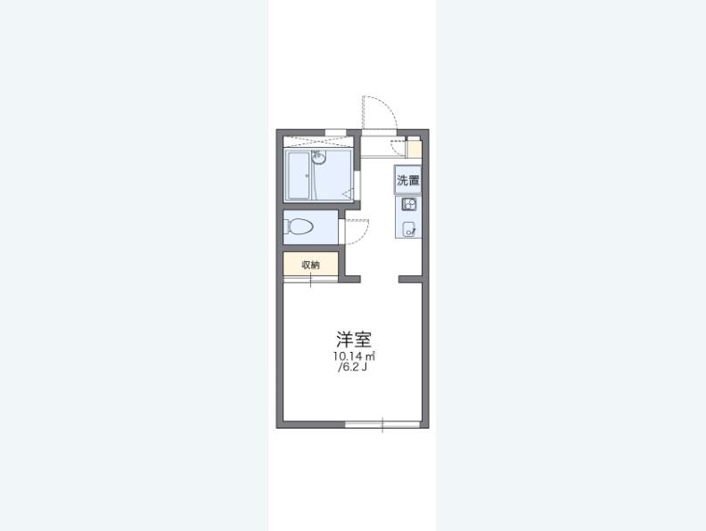 レオパレスS.F(1K/1階)の間取り写真