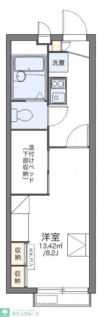 レオパレス武蔵野第3(1K/2階)の間取り写真
