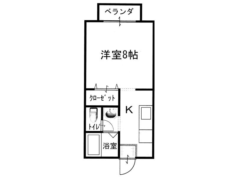 アミスター本山18号地(1K/2階)の間取り写真
