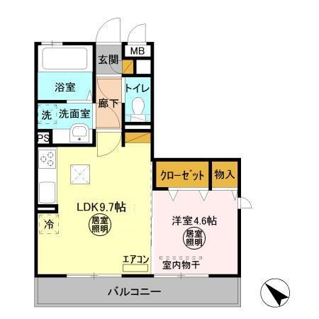 ロイヤルプラザ(1LDK/1階)の間取り写真