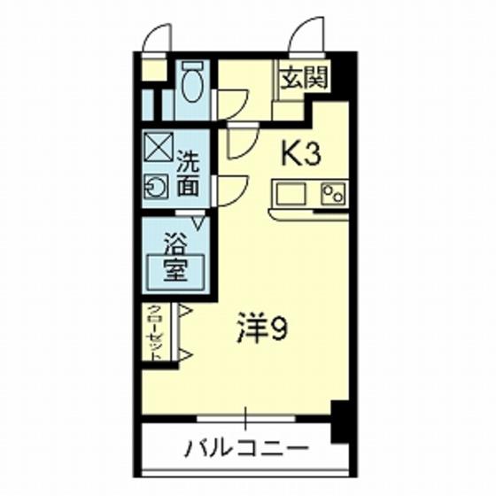 EMYU新町(1K/10階)の間取り写真
