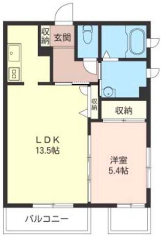 SHAMAISON エスクード(1LDK/2階)の間取り写真