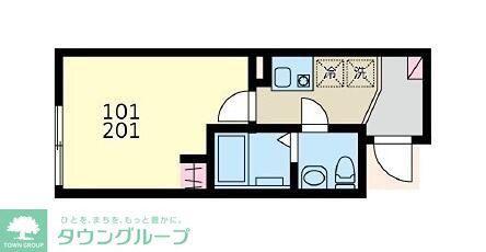 FORTE HIGASHI-KOENJI(1K/2階)の間取り写真