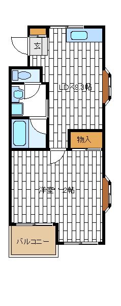 第10長庄マンション(1LDK/3階)の間取り写真