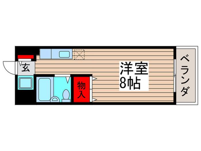 B´CASA西船橋RE-BORN(ワンルーム/3階)の間取り写真