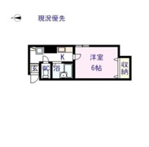 落合第3ビル(1K/2階)の間取り写真