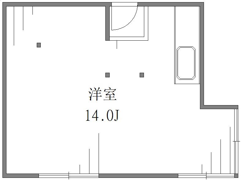 吉永荘(ワンルーム/2階)の間取り写真