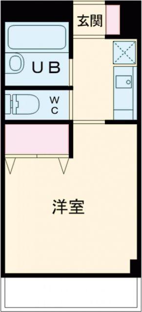 フロンティア21(1K/2階)の間取り写真